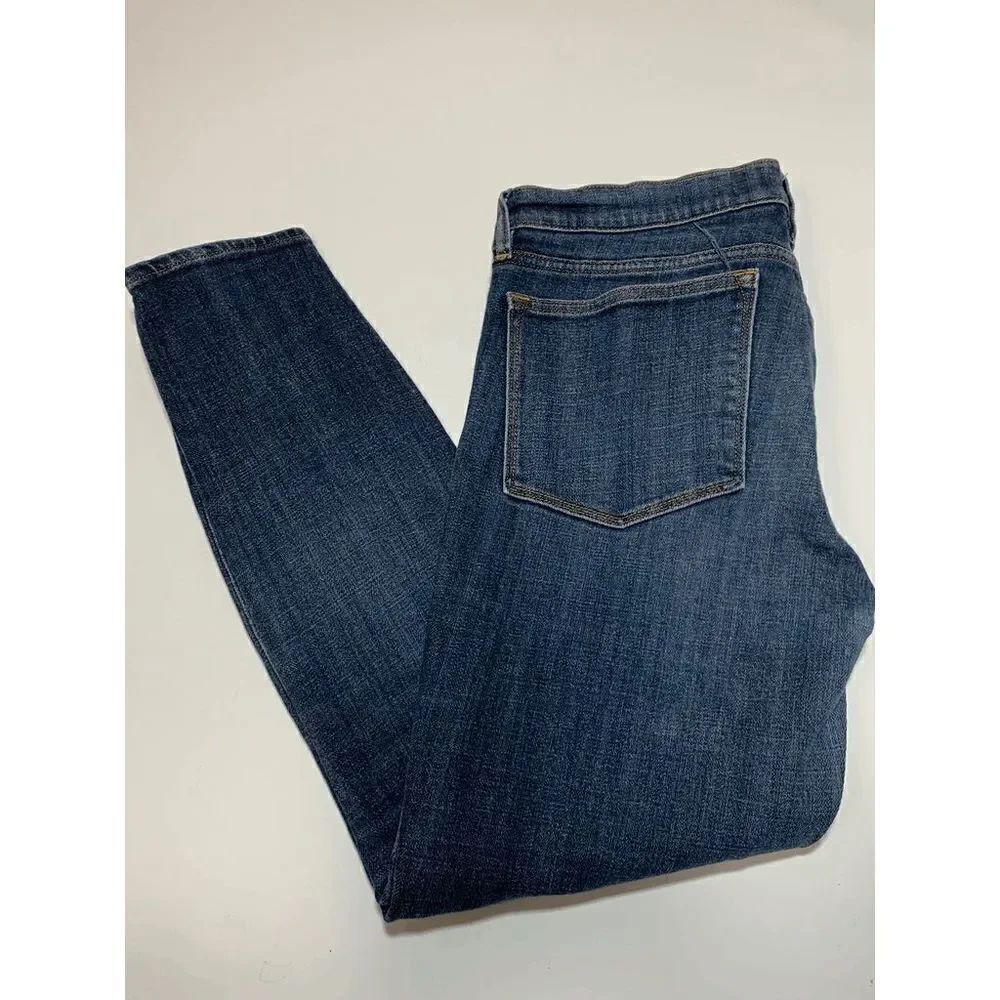 J. Crew Women’s Stretch Skinny Mid Rise Denim Jeans Medium Wash Blue Size 28